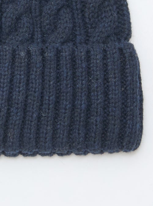 Gorro de punto trenzado - Kiabi