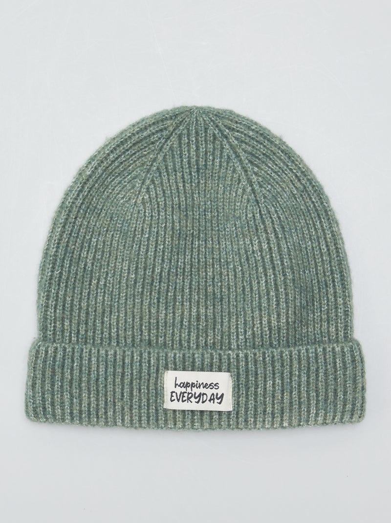 Gorro de punto VERDE - Kiabi