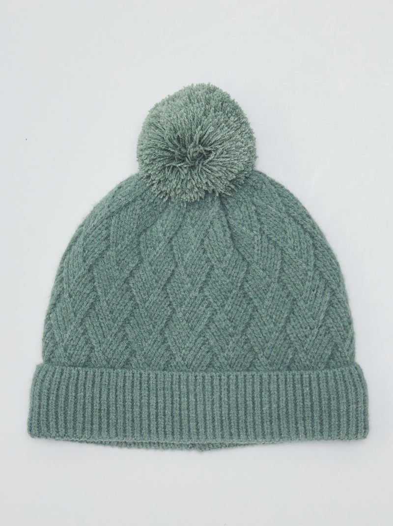 Gorro de punto VERDE - Kiabi