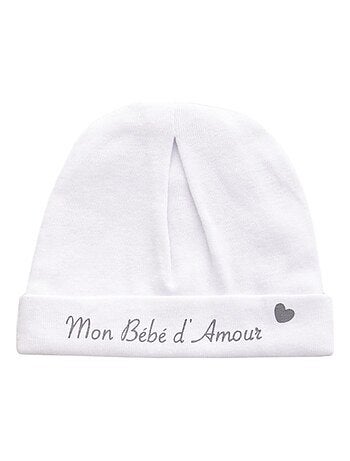 Gorro de recién nacido "Mon Bébé d'Amour" LES CHATOUNETS