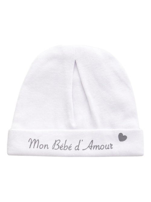 Gorro de recién nacido "Mon Bébé d'Amour" LES CHATOUNETS - Kiabi