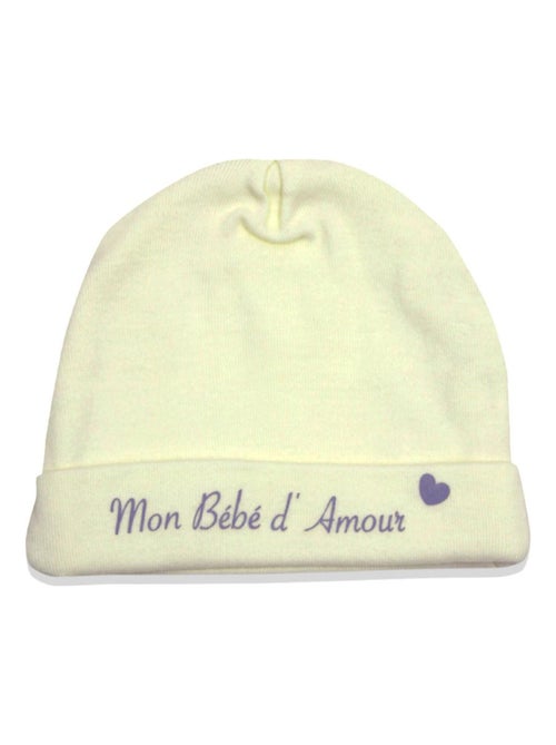 Gorro de recién nacido "Mon Bébé d'Amour" LES CHATOUNETS - Kiabi