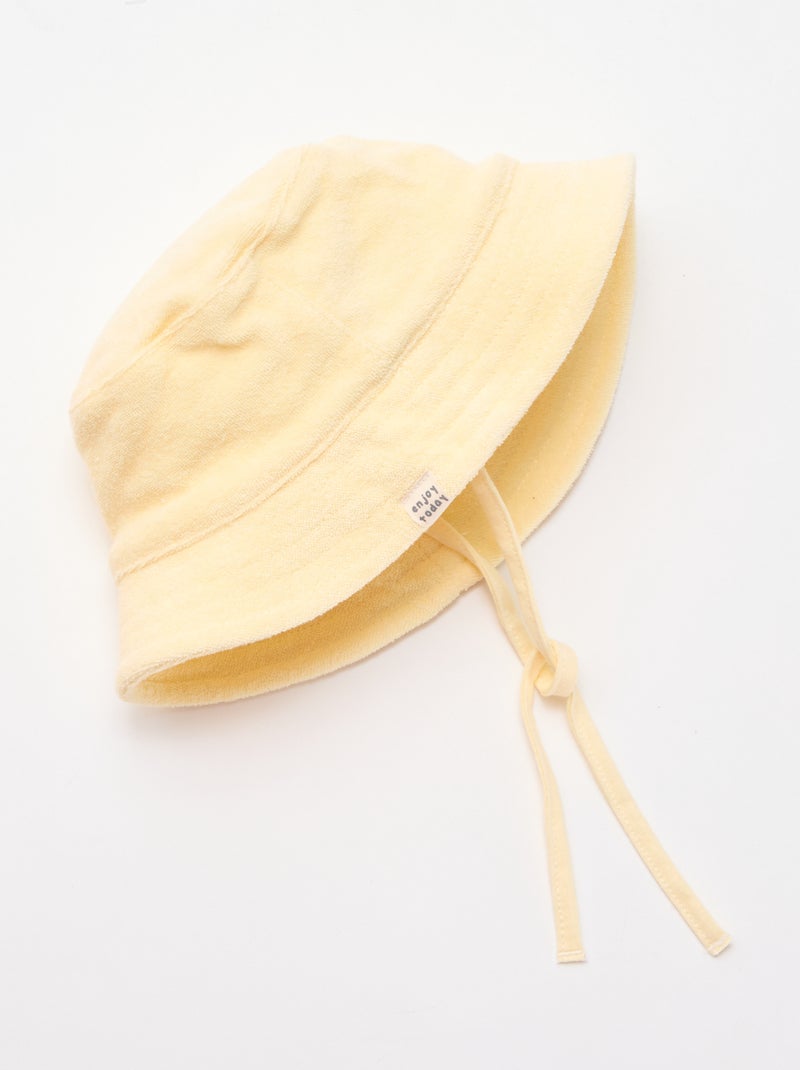 Gorro de rizo liso Amarillo - Kiabi