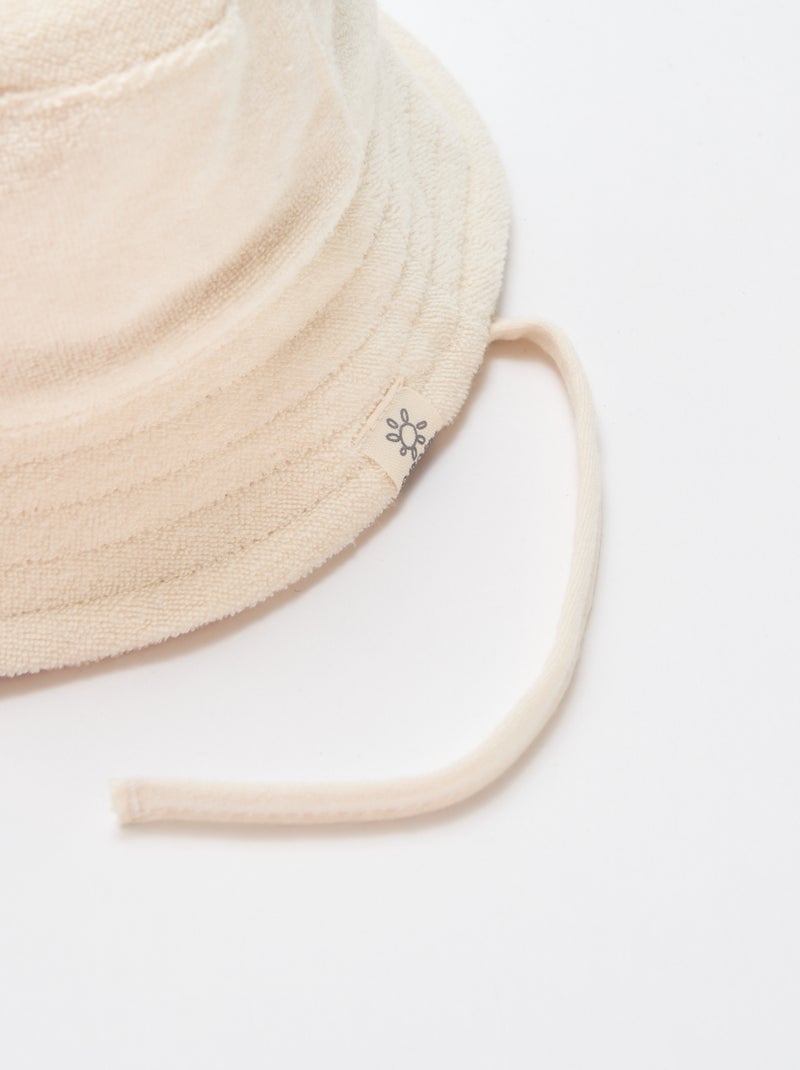Gorro de rizo liso Blanco - Kiabi