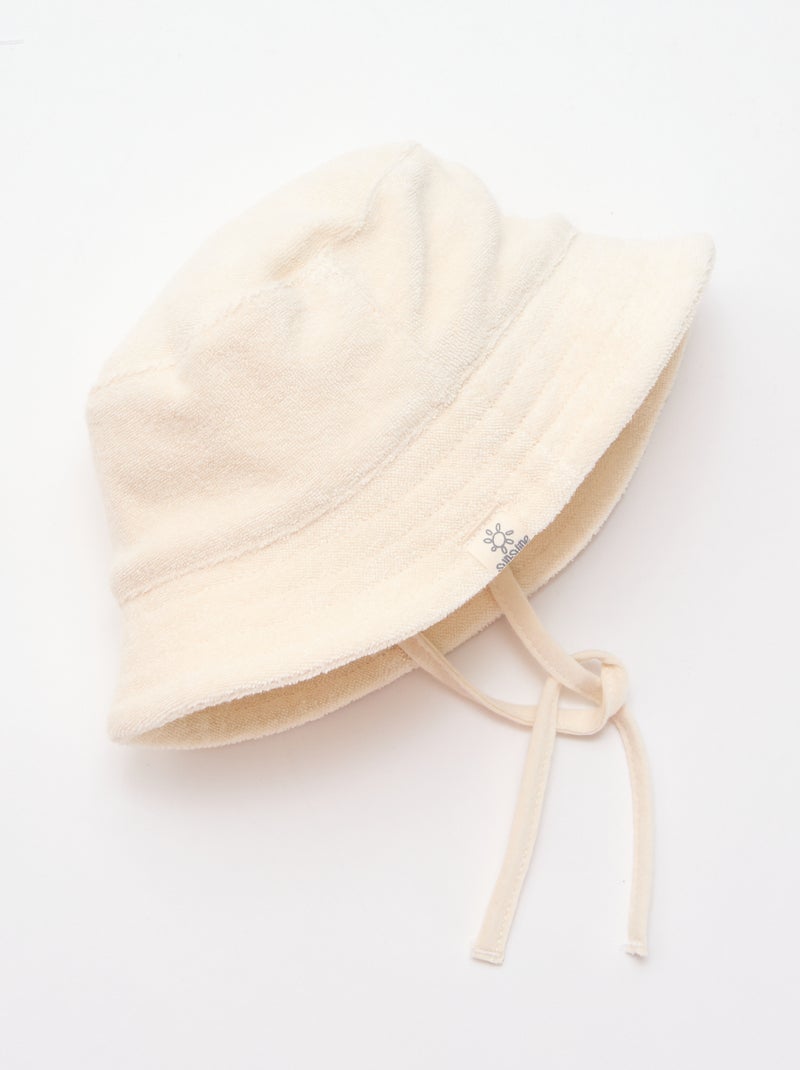 Gorro de rizo liso Blanco - Kiabi