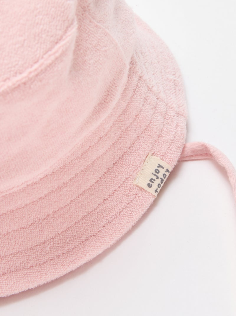 Gorro de rizo liso Rosa - Kiabi
