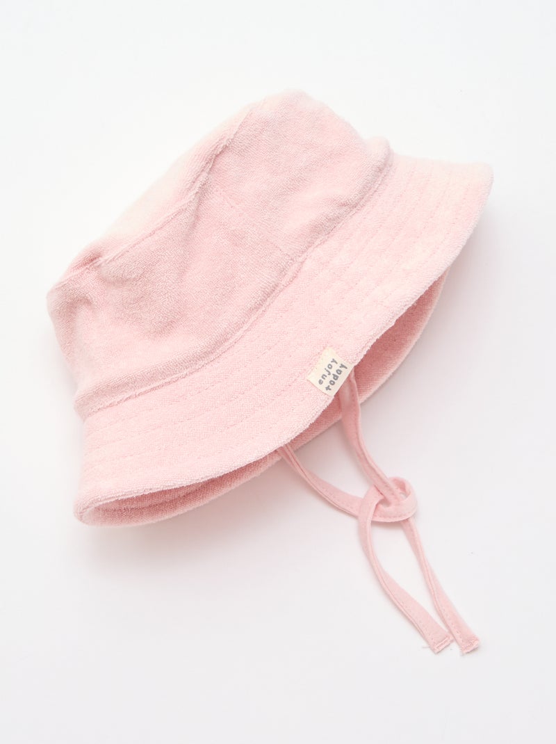 Gorro de rizo liso Rosa - Kiabi