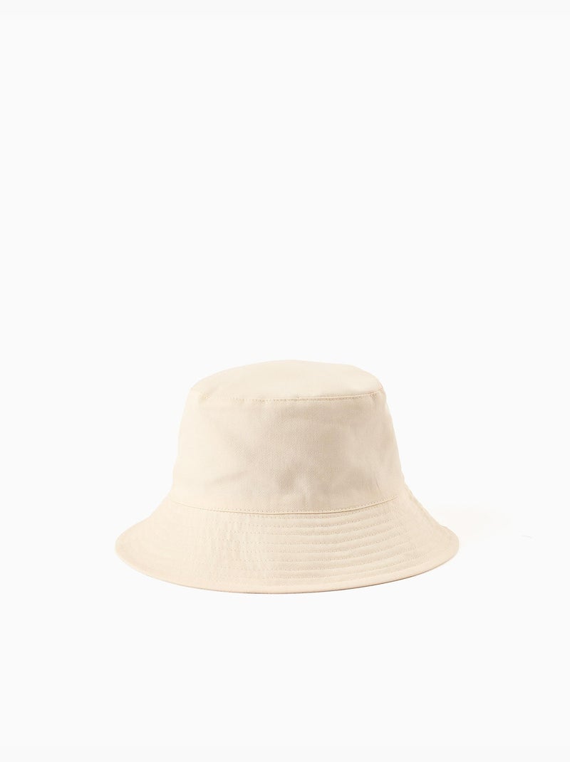Gorro de sarga con lazo aplicado Blanco - Kiabi