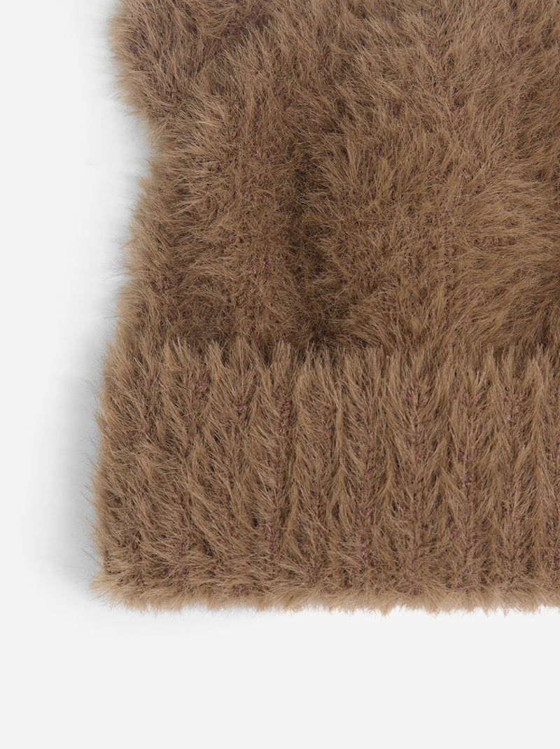 Gorro de tejido suave con forma de osito Marron - Kiabi