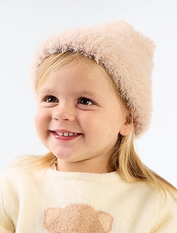 Gorro de tejido suave con forma de osito