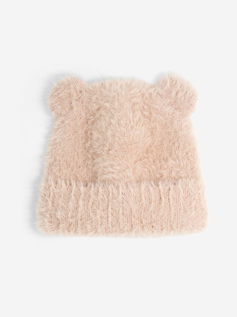 Gorro de tejido suave con forma de osito Rosa - Kiabi