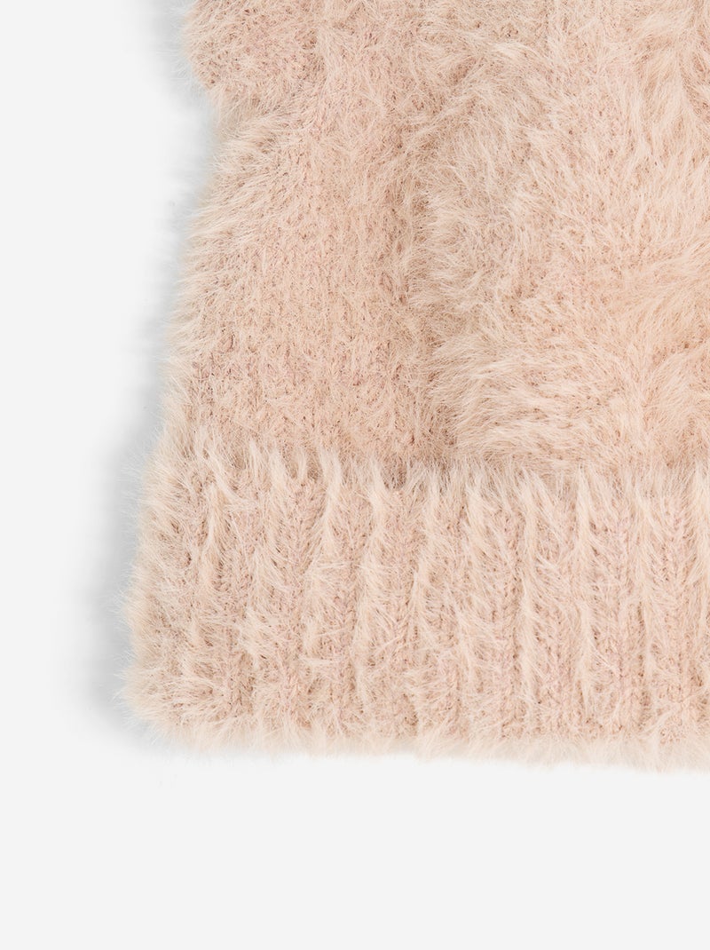 Gorro de tejido suave con forma de osito Rosa - Kiabi