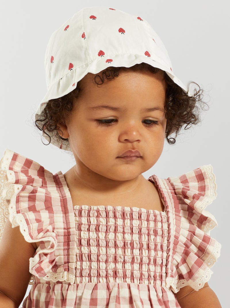 Gorro estampado 'fresa' BLANCO - Kiabi