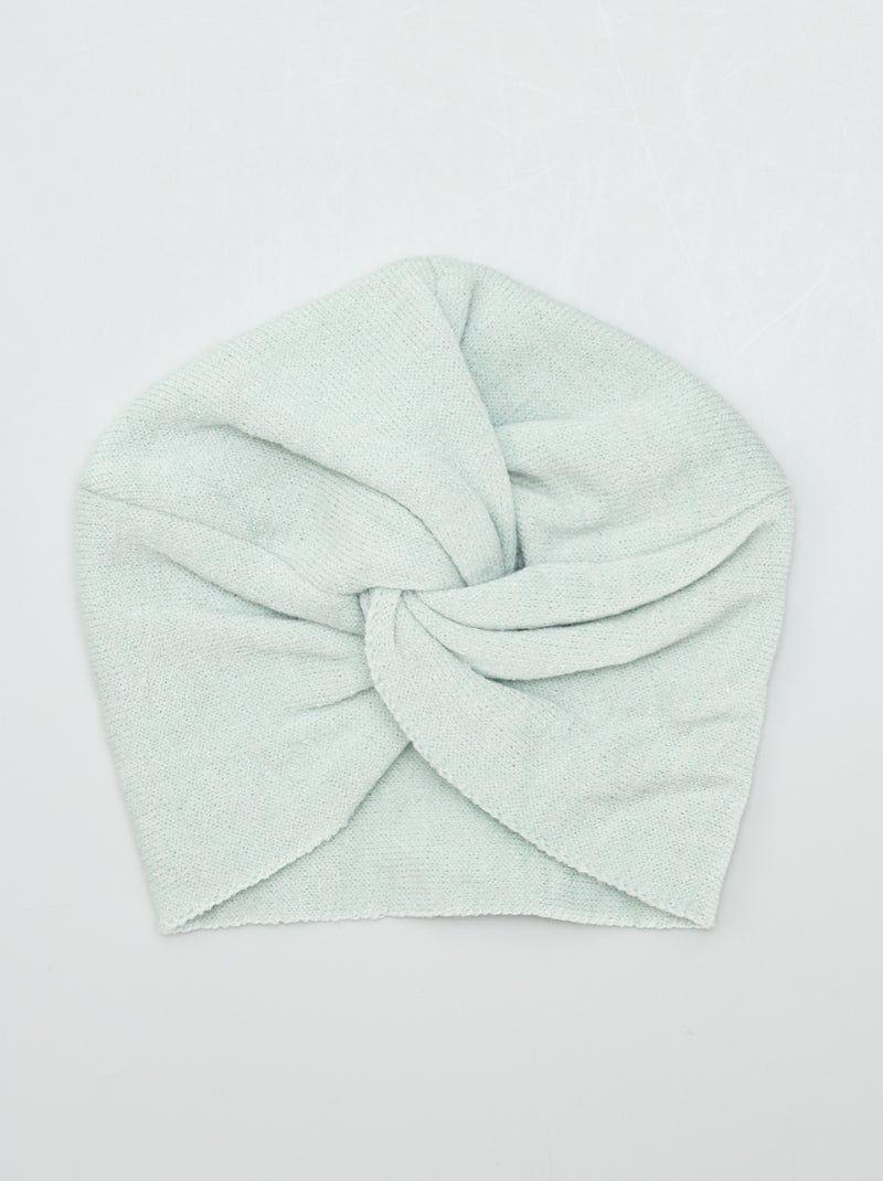 Gorro estilo turbante de punto AZUL - Kiabi