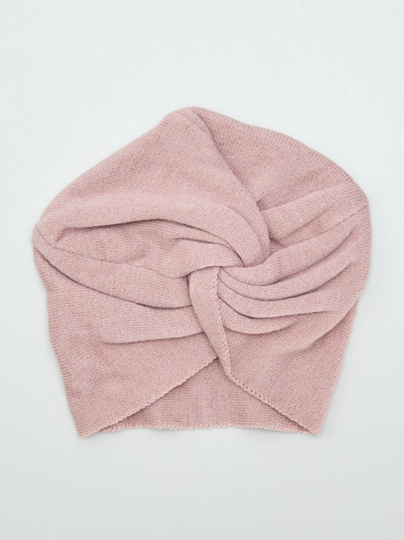 Gorro estilo turbante de punto ROSA - Kiabi