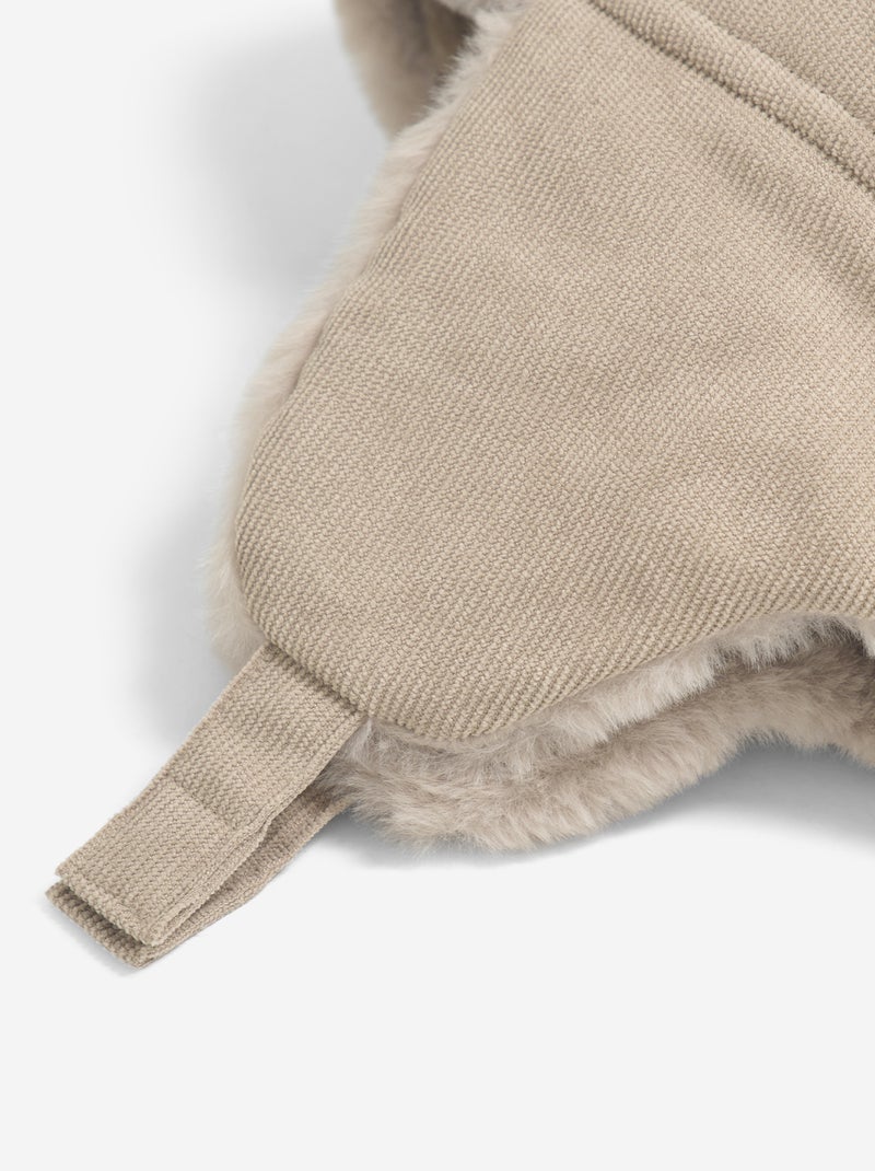 Gorro forrado con orejas de fantasía en la parte superior Beige - Kiabi