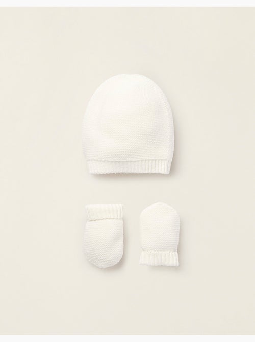 Gorro + guantes en punto - Kiabi