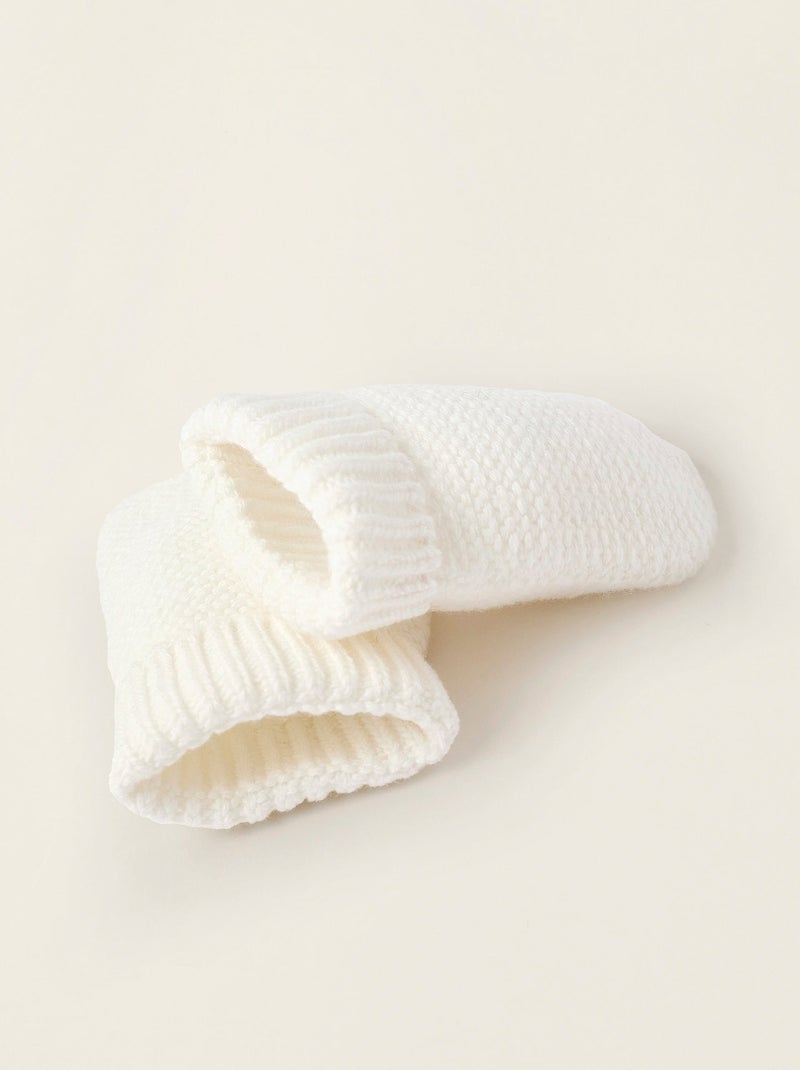 Gorro + guantes en punto Blanco - Kiabi
