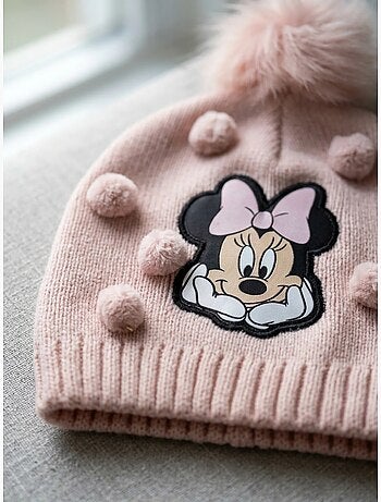 Gorro infantil de punto suave minnie disney
