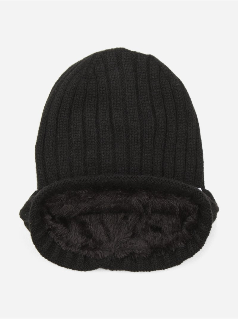Gorro liso - bill tornade Negro - Kiabi