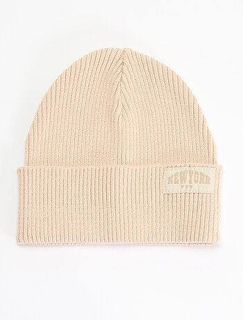 Gorro liso con vuelta