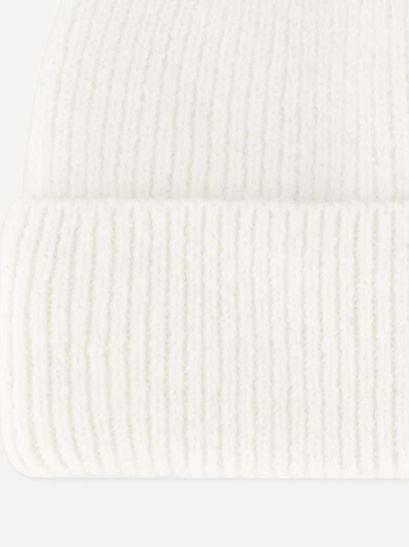 Gorro liso con vuelta Beige - Kiabi