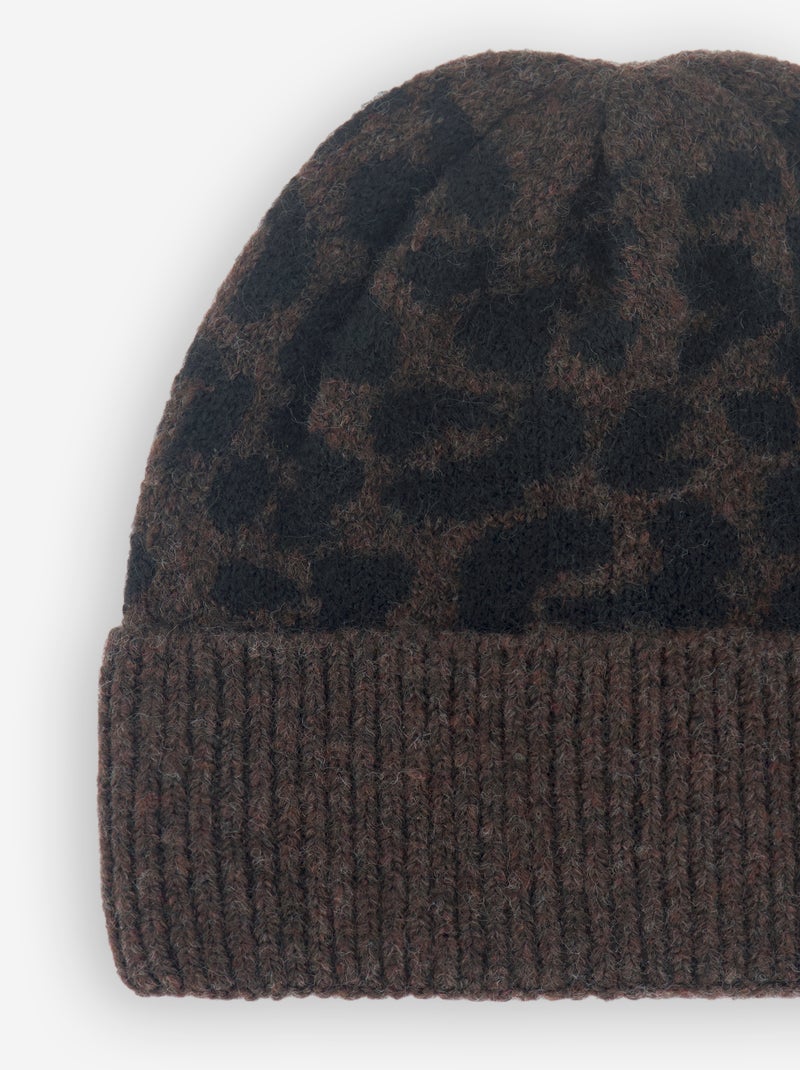 Gorro liso con vuelta Marron - Kiabi