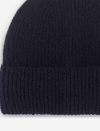 Gorro liso de punto acanalado