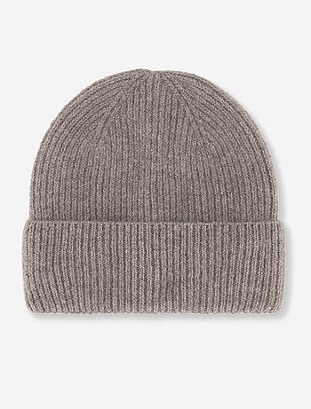 Gorro liso de punto acanalado