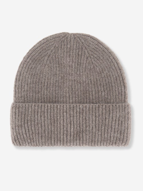 Gorro liso de punto acanalado - Kiabi