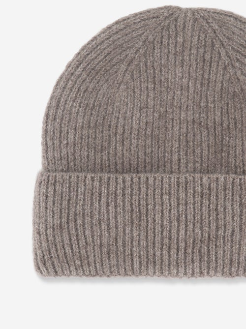 Gorro liso de punto acanalado - Kiabi