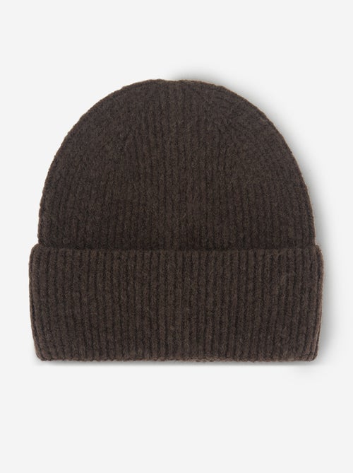 Gorro liso de punto acanalado - Kiabi