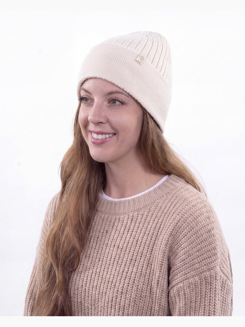 Gorro malla soft touch, talla única elástica mujer Beige - Kiabi