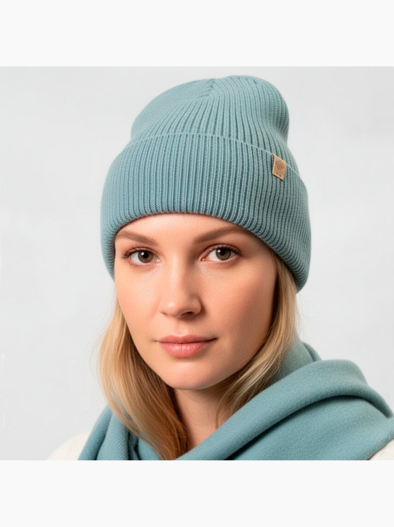 Gorro no forrado - ultra suave mujer isotoner Azul laguna - Kiabi