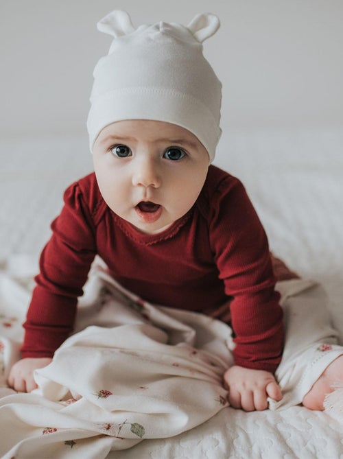 Gorro oso bebé de bambú "uni", confort y protección | SEVIRA KIDS - Kiabi