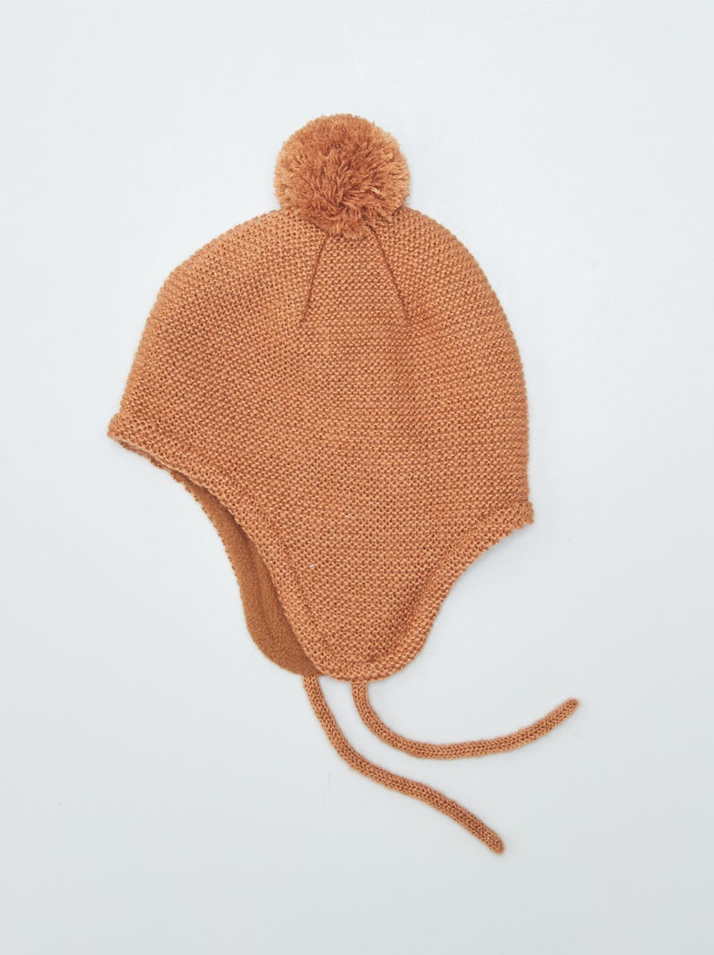 Gorro peruano de punto MARRON - Kiabi