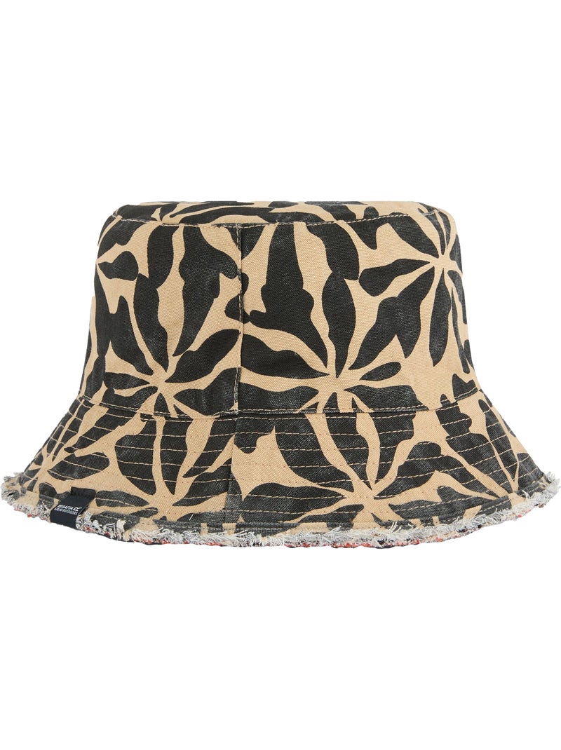 Gorro pescador diseño floral para mujer - regatta Naranja clementina - Kiabi