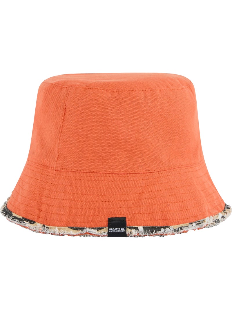Gorro pescador diseño floral para mujer - regatta Naranja clementina - Kiabi