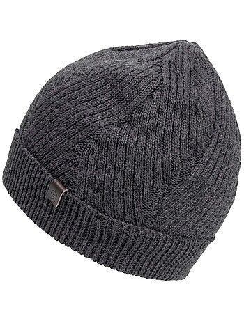 Gorro punto reciclado, cálido, forro polar reciclado hombre isotoner