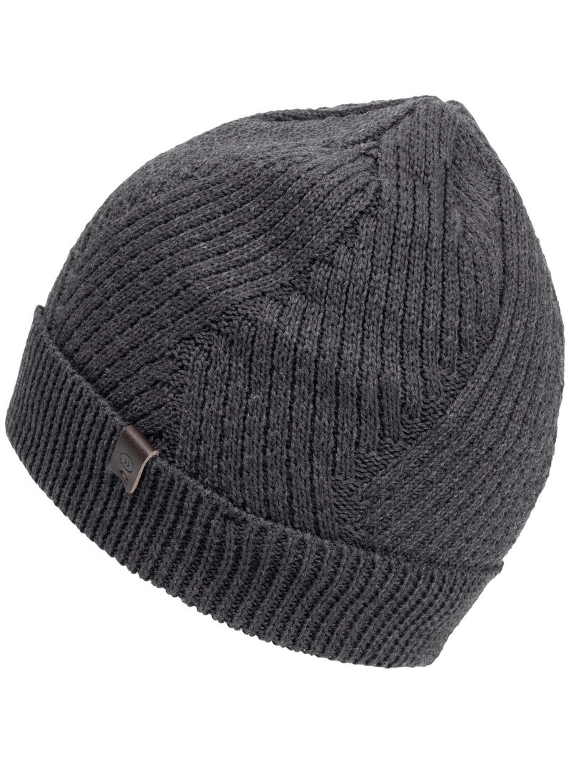 Gorro punto reciclado, cálido, forro polar reciclado hombre isotoner Gris - Kiabi