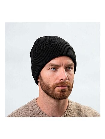 Gorro punto reciclado, cálido, forro polar reciclado hombre isotoner