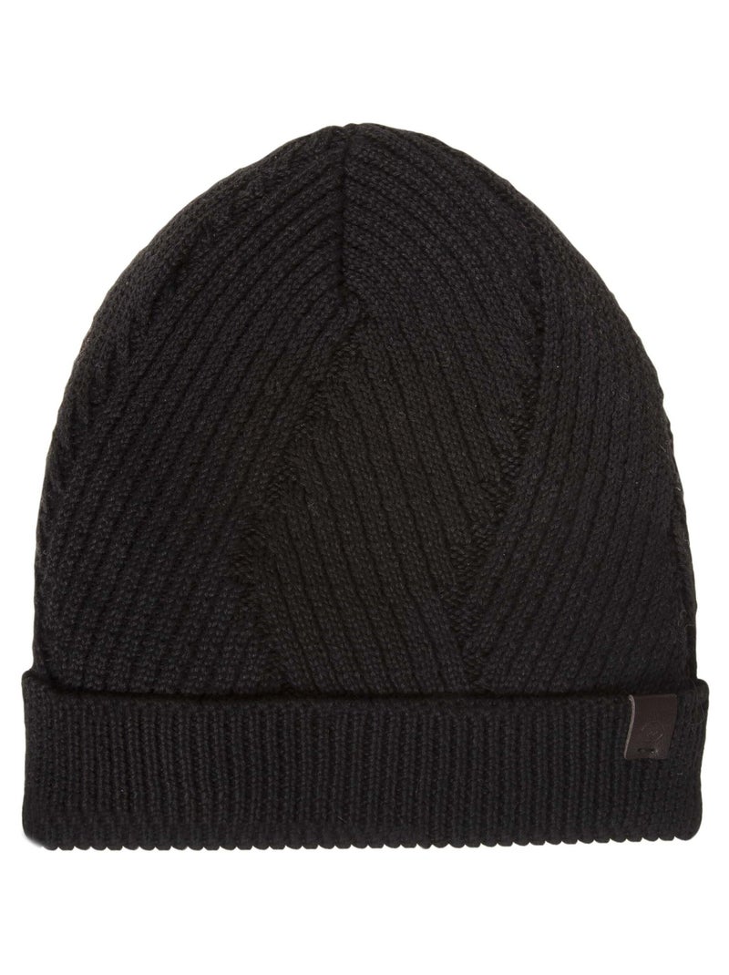 Gorro punto reciclado, cálido, forro polar reciclado hombre isotoner Negro - Kiabi