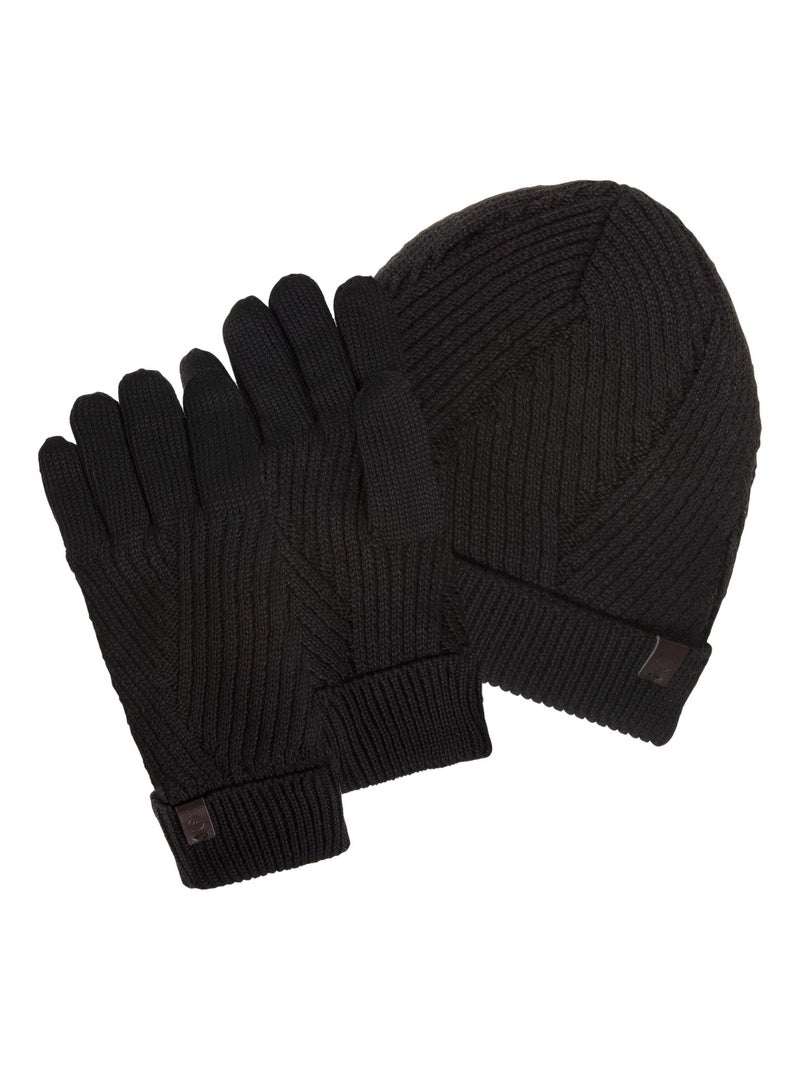 Gorro punto reciclado, cálido, forro polar reciclado hombre isotoner Negro - Kiabi