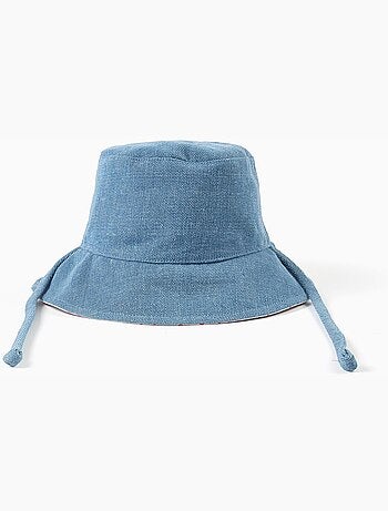 Gorro reversible de algodón con motivo floral