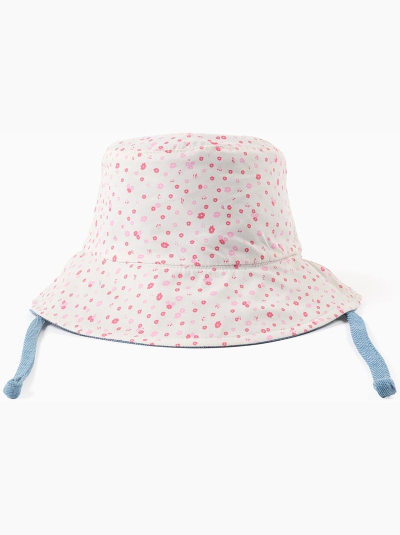 Gorro reversible de algodón con motivo floral Azul claro - Kiabi