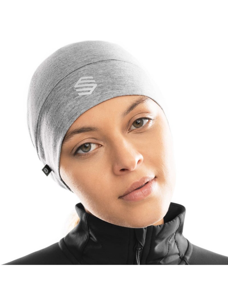 Gorro running fitness hombre y mujer helios melange gray Blanco Gris - Kiabi