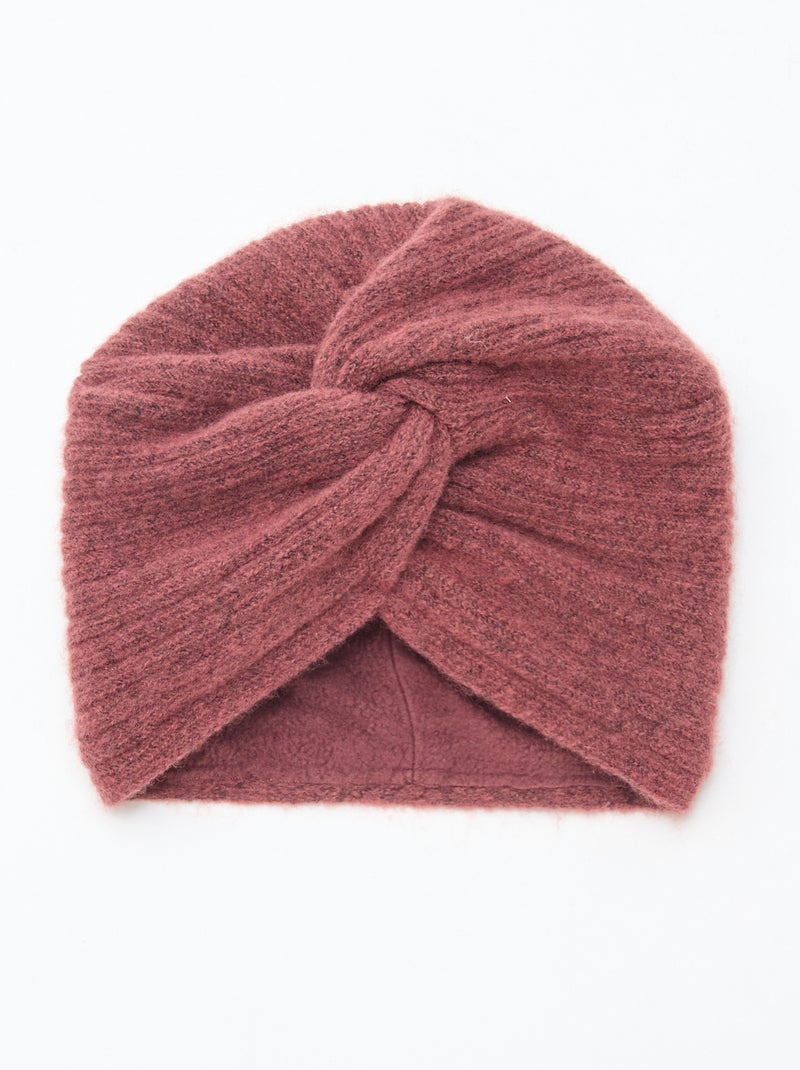 Gorro trenzado Rosa - Kiabi