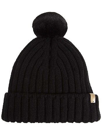Gorro ultra suave, pompón de imitación de piel, talla única mujer Isotoner