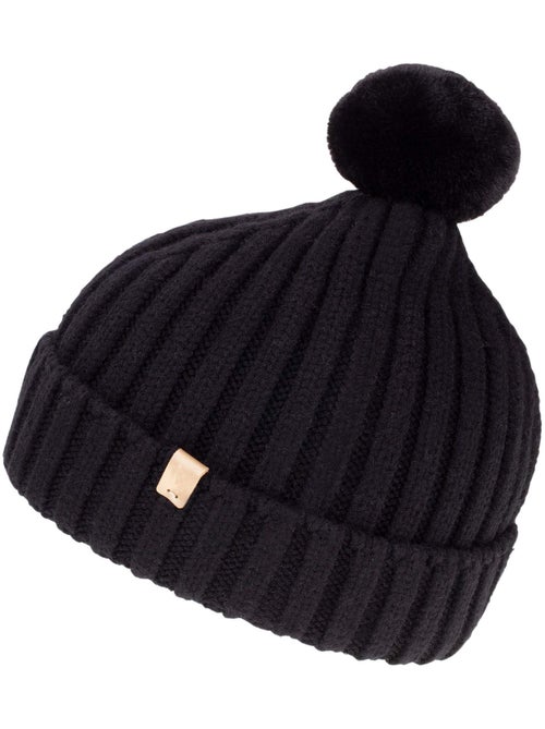 Gorro ultra suave, pompón de imitación de piel, talla única mujer Isotoner - Kiabi