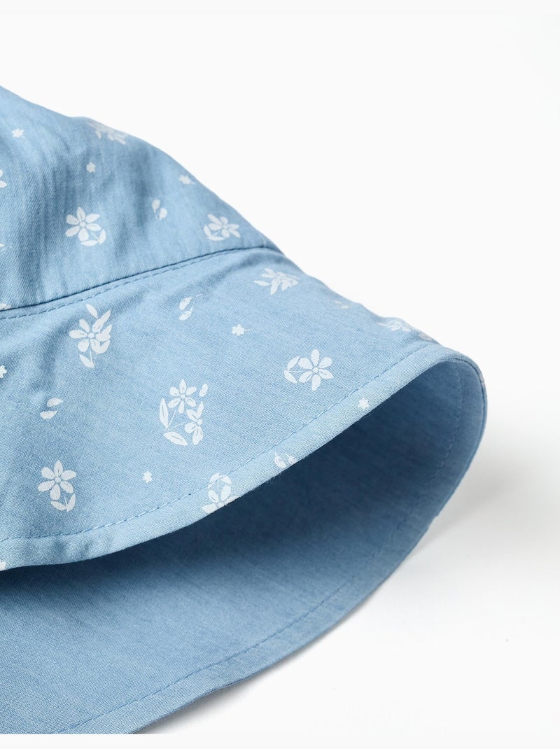 Gorro vaquero reversible con flores Azul claro - Kiabi